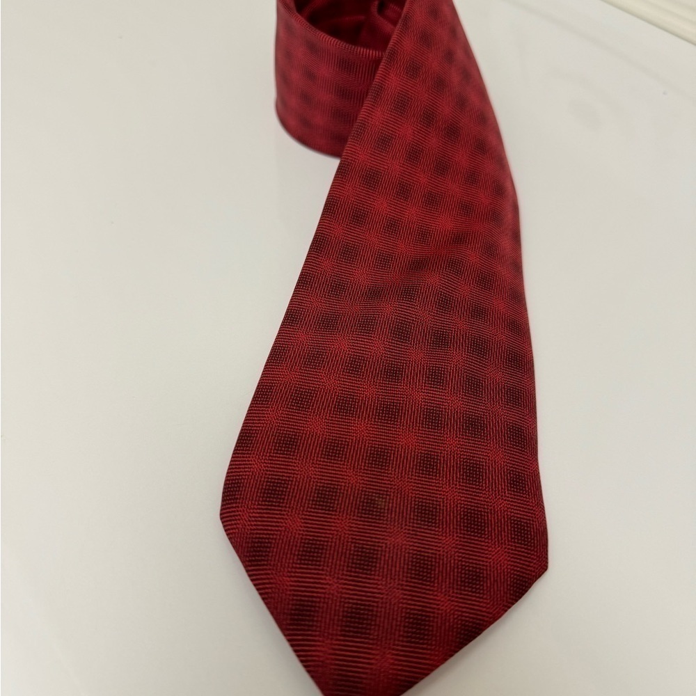 Authentic Vintage Hermes Paris 100% Silk Plaid‎ Patterned Tie Made in France